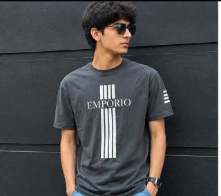 Emporio stripe oversized Graphic t-shirts