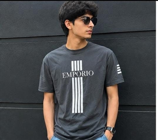 Emporium stripe oversized Graphic t-shirts