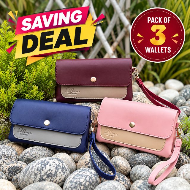Pack of 3 clutches saving deal ( random colors)